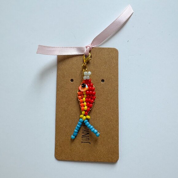 Fish Beaded Charm Keychain - Picture 1 of 3